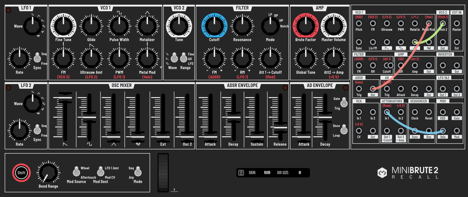 MiniBrute 2 Recall Noir