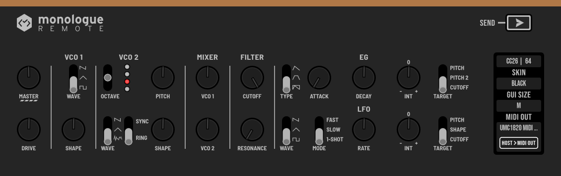 Monologue Remote Black
