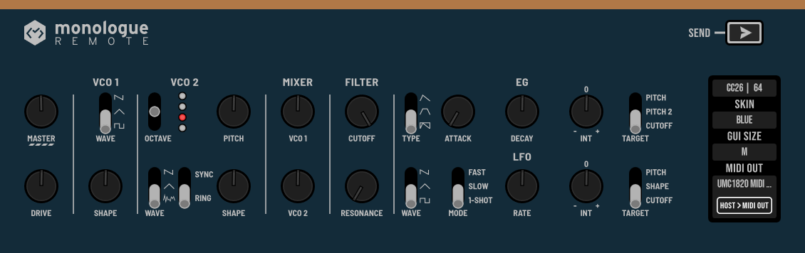 Monologue Remote Blue