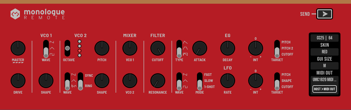 Monologue Remote Red