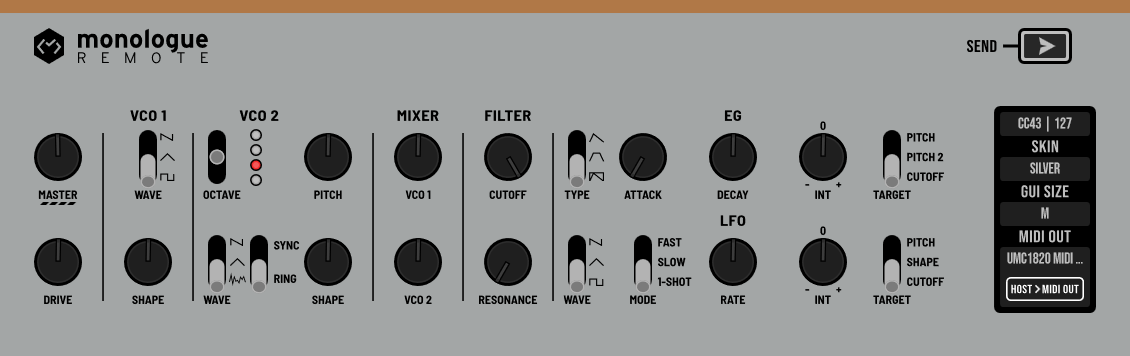 Monologue Remote Silver